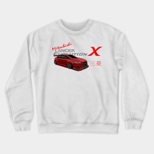 Mitsubishi Lancer EVO X, Evolution X, JDM Crewneck Sweatshirt